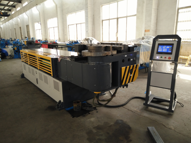 Dobladora de tubos hidráulica eléctrica de 3 rodillos y 4 pulgadas GM-100NCB